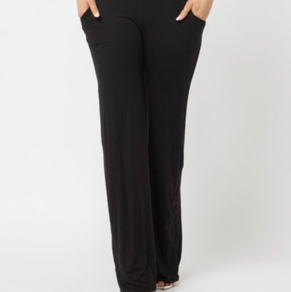 OntheGo V-neck Jumpsuit with hand Pockets Black Large 8/10 stretch style comfort - Picture 4 of 6